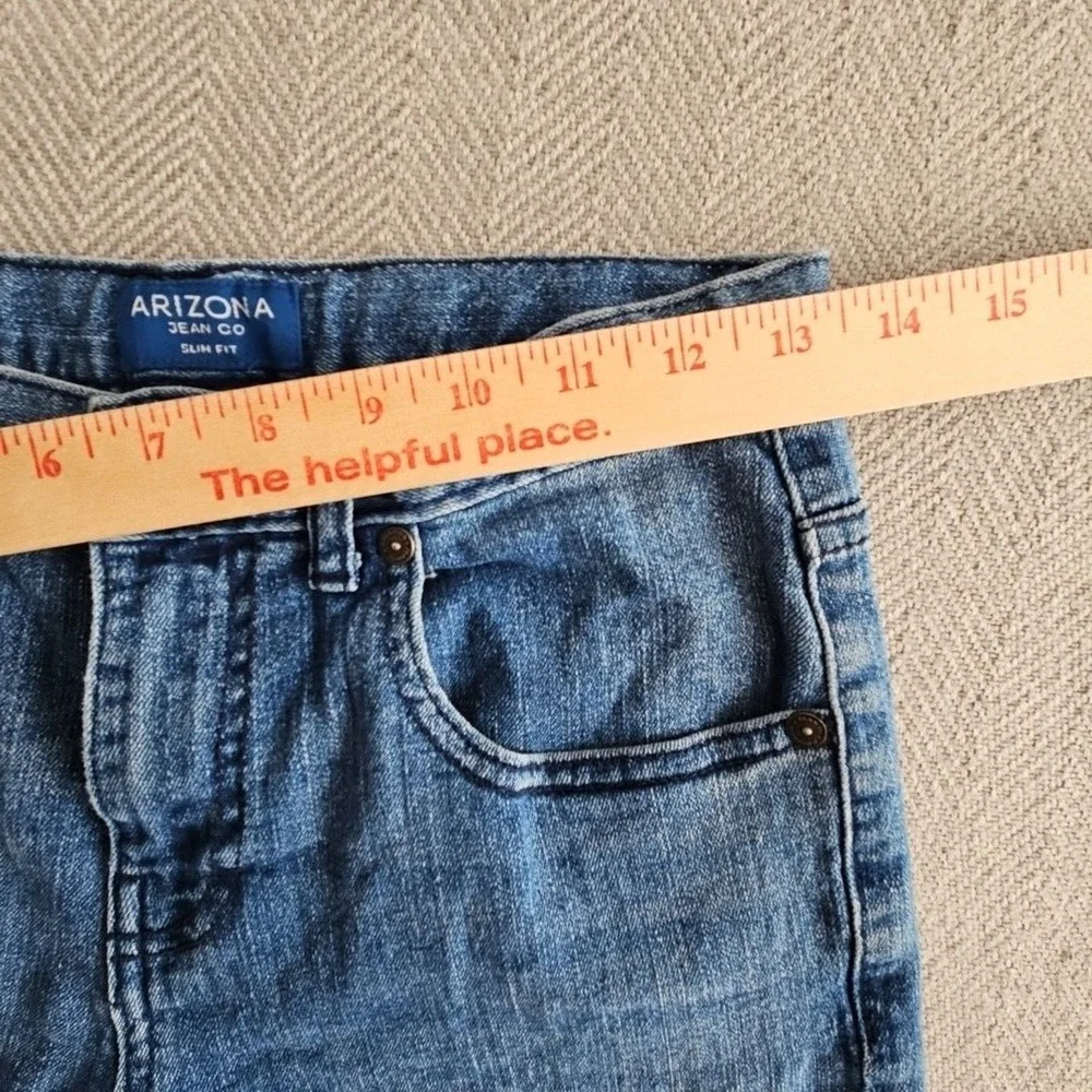 Arizona Jeans Misses‎ Size 14R (W28 x L28) Blue Moto Slim Fit Tapered Leg
